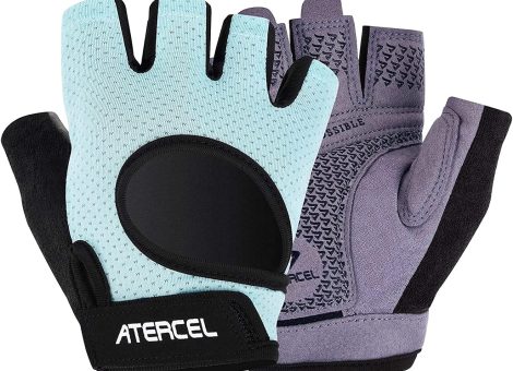 ATERCEL Weight Lifting Gloves Full Palm Protection, Workout Gloves for Gym, Cycling, Exercise, Breathable, Super Lightweight for Mens and Women